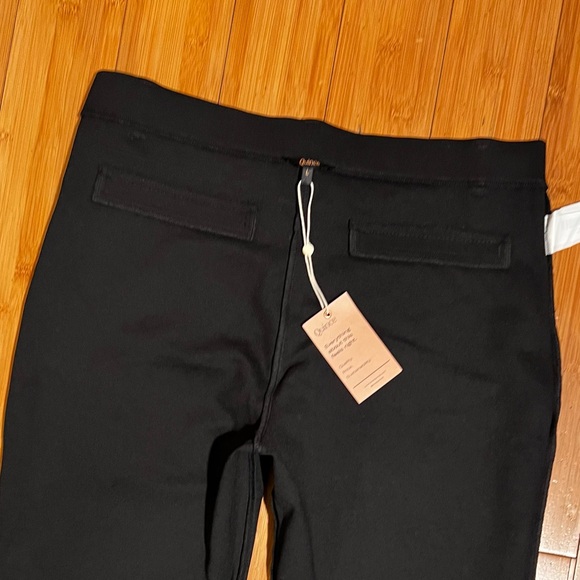 NWT Quince Pull On Ultra-Stretch Ponte Straight Leg Pants Black Size L - Picture 6 of 14
